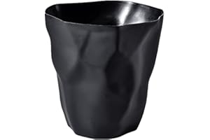 Ailler office trash bin/paper basket/bedroom trash bin, plastic trash bin office irregular ecological room, used for office, room (black)