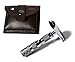 CS-205 Classic Samurai Travel Double Edge Safety Razor Chrome Plated with Free Leather Case