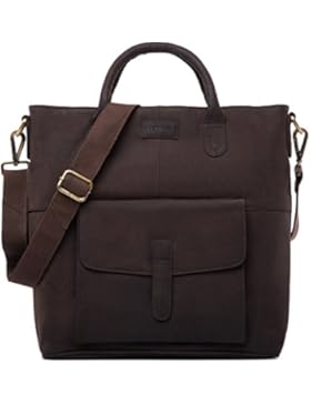 LEABAGS Almada Umhängetasche aus echtem Büffel-Leder im Vintage Look