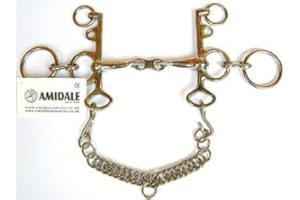 AMIDALE SPORTS RUGBY PELHAM HORSE BIT FRENCH LINK STAINLESS STEEL 5.50 INCHES
