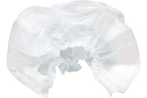 TTAMG 200 Stück Einweg-Kopfschutzhauben Haube aus Vlies mit Gummizug Barettform im praktischen Spender, weiß