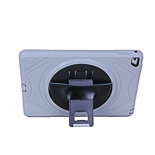 Cellular360 Apple iPad Mini 4 Hülle,schmutz- und stoßfest, 360 drehbare Handschlaufe mit integriertem Standfuß (Apple iPad Mini 4, Handheld-Grau) - 4