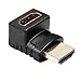 Produktbild AMANKA HDMI Winkeladapter HDMI Stecker auf Buchse Kupplung High Speed HDMI Connector, 90 Grad Winkelstecker mit Vergoldete Kontakte unterstützt 3D, 4K, Full HD, 1080P - Schwarz