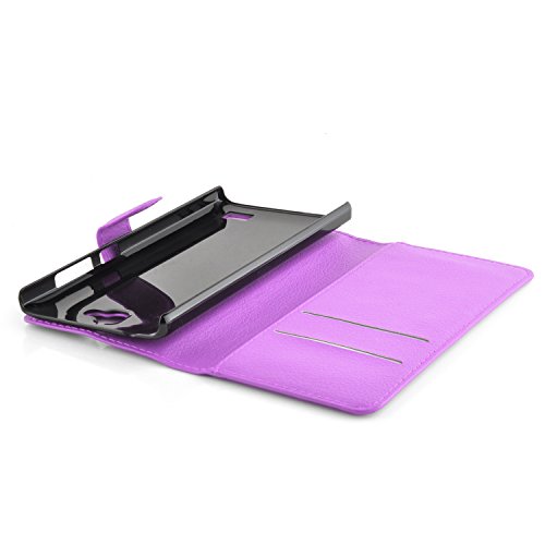 Cadorabo Honor 3C Funda Estilo Libro de Cuero Sint  tico en VIOLETA DE MANGANESO Cubierta Protectora con Cierre Magn  tico  Tarjetero y Funci  n de Suporte     Protecci  n Carcasa Caja Etui Case Cover