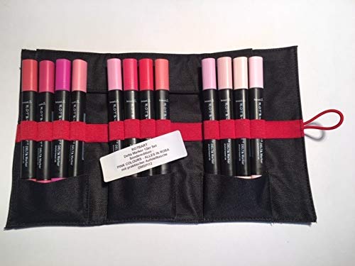 dmpi12 - Delta Marker Set - Rosa de Colors - Todo en color rosa - Twin/Zwilling Marcador - Plus especial de atril bolsillo.