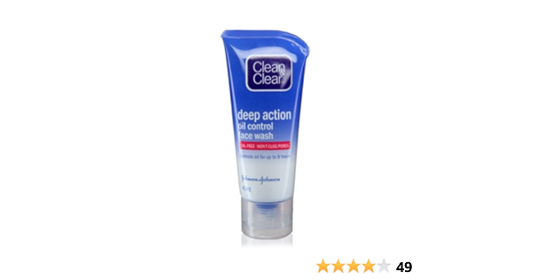 clean and clear face wash deep action