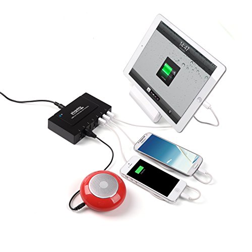 Plugable USB 2.0 7-Port Hub und Schnellladegerät mit 60W Netzteil für EU und GB (BC 1.2 Aufladefunktion für iOS, Android, Windows Mobile uvm.) - 3