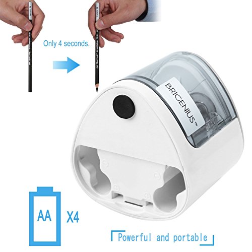 Automatischer Elektrischer Anspitzer, Batterieleistung Spitzmaschine 2 Verschieden Große Löcher 6-8 mm oder 9-12 mm für Standard und Jumbo Stifte - 5