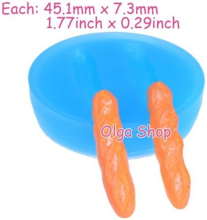 G032 Fimo Mould Mold Silicone Baguette Bread 10x48 mm