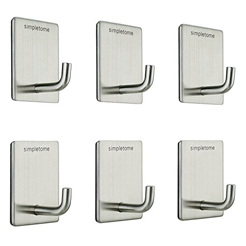 simpletome Handtuchhaken Haken Klebehaken SUS304 Edelstahl Starker 3M VHB Aufkleber (6 Stück) simpletome Handtuchhaken Haken Klebehaken SUS304 Edelstahl Starker 3M VHB Aufkleber (6 Stück)
