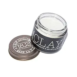 18.21 Man Made Hair Clay Pomade with Matte Finish for Men, Sweet Tobacco, 2 oz - Professional Hair Styling and Sculpting Clay Pomade for Short to Medium Length Hairstyles - Medium-Hold, Shine-Free