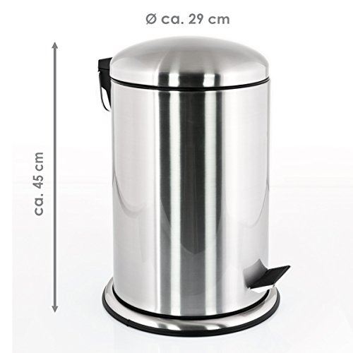 bremermann® Treteimer, 12 L, mit Absenk-Automatik, Anti-Fingerabdruck, Edelstahl - 4