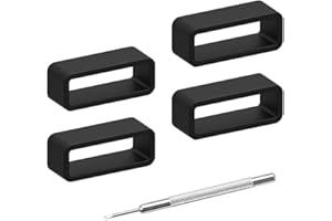 ELIFEL Boucle de Bracelet Montre en Caoutchouc, Anneau de Support Remplacement en silicone pour Bracelet de Montre 12mm 14mm 16mm 18mm 19mm 20mm 21mm 22mm 23mm 24mm 25mm 26mm 28mm 30mm