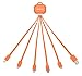Produktbild Multi Aufladeeinheit, Chafon verbesserte 6 in 1 mehrfachem USB-aufladenkabel mit USB C / 8 Stift Lightning / Micro USB / Mini USB-Häfen für iPhone 7 Plus, 7, iPad, Nexus 6P Art C Geräte und mehr-Orange