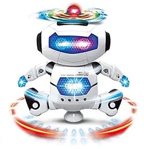 FAMANIA TOYS 360 Degree Dancing and Musical 3D Light bot Robot
