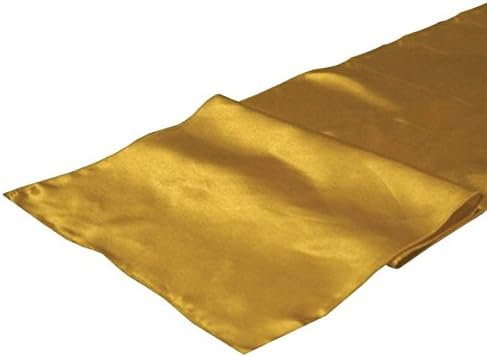 Satin Gold Table Runner by Wicked Weddings