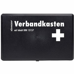 Preisvergleich Produktbild Söhngen Verbandkasten Kiel Kunststoff schwarz mit Füllung Standard