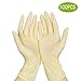 Produktbild CLQ Latexhandschuhe Einweghandschuhe aus Industrielatex - 4 Mil, strukturiert, puderfrei, beidhändig, mittelgroß, Packung mit 100 Stück (Size : M)