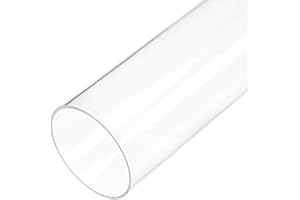 Recogwood Tubo acrilico trasparente rigido rotondo tubo 31 mm ID 35 mm OD 305 mm per lampade e lanterne, sistema di raffreddamento ad acqua