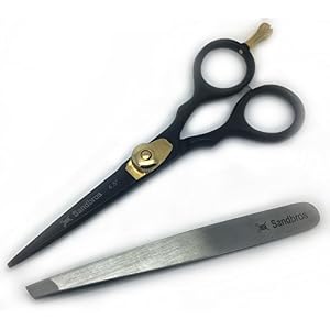 Sandbros Beard and Moustache Grooming Scissors Great Little Sharp Scissors 4.5 Inch DBS – Black - Image 2
