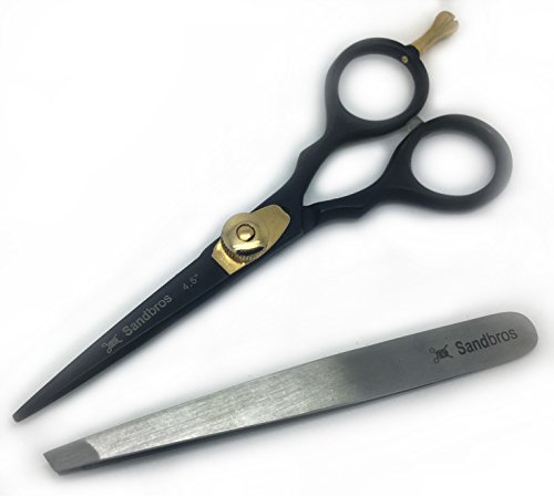 Sandbros Beard and Moustache Grooming Scissors Great Little Sharp Scissors 4.5 Inch DBS – Black - Image 3