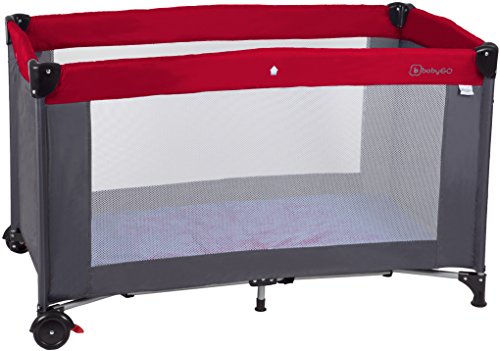 Preisvergleich Produktbild BabyGO Reisebett Babybett Neo mit Rädern Schlupfloch Tasche und Reisebettmatratze