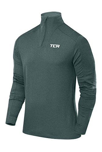 TCA Men's Cloud Fleece 1/4 Zip Thermal Running Top with Zip Pocket