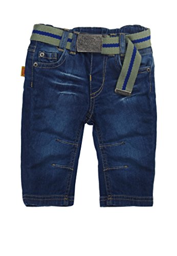 Steiff Baby Boys 0-24m Hose Jeans 6513504 Plain Jeans, Blue (Dark Blue Denim Blue 0012), 0-3 Months (Manufacturer size: 62)