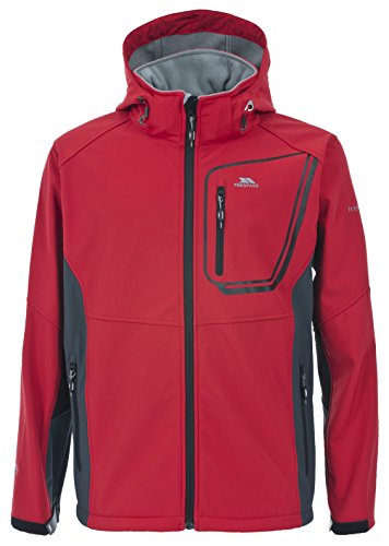 Trespass Strathy - Chaqueta Softshell Strathy para hombre, color rojo, talla Small