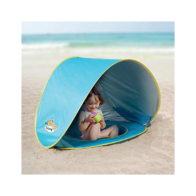En Tissu Avec Protection Uv 50 Tente Composee D Une Piscine Et D Un Auvent Tente Et Piscine Pop Up Par Ludi Des 10 Mois Piscine De Plage 26 Piscines Et Bassins Pour Enfants Jeux