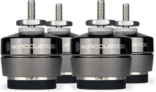 IsoAcoustics Gaia Series - Piedini di isolamento per altoparlanti e subwoofer (Gaia III, 32 kg max)