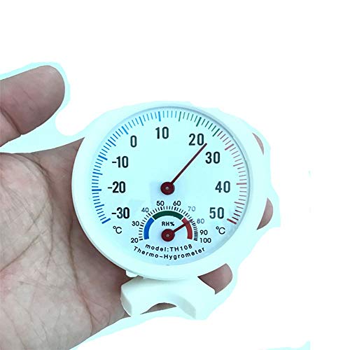Kife Termómetro de indicador y termómetro de higrómetro -30 a 50 Grados Termómetro de hogar 3 Colores (Color : White)