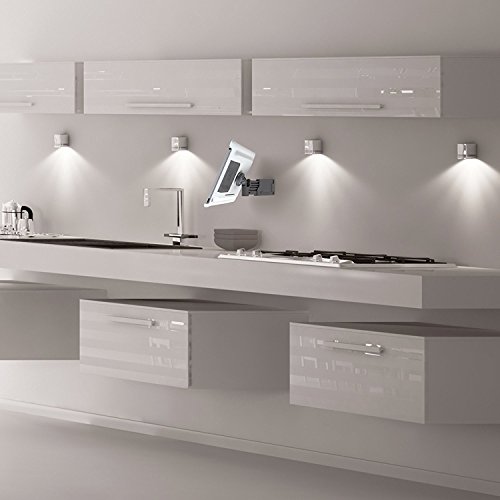 Exelium UP460 Set für Tablet PCs: Universalhalterung für Bildschirmdiagonalen von 18cm (7 Zoll) bis 30cm (12 Zoll), inkl. schwenkbarem Teleskoparm-Wandhalterung (UP400), schwarz - 6