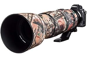 easyCover - Lens Oak - Objektivschutz - Schutz für Ihr Kameraobjektiv - Geeignet für Nikon 200-500mm f/5.6 VR - Wald Camouflage
