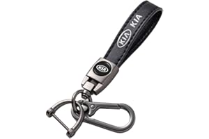 ILOME Leather Car Keychain, Metal Car Key Ring Key Chain for Car Key Fob Accessories, Car Key Fob Keyring Replacement