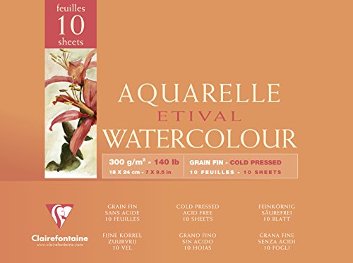 Etival Aquarellblock, fein/96570C 18x24cm 300g