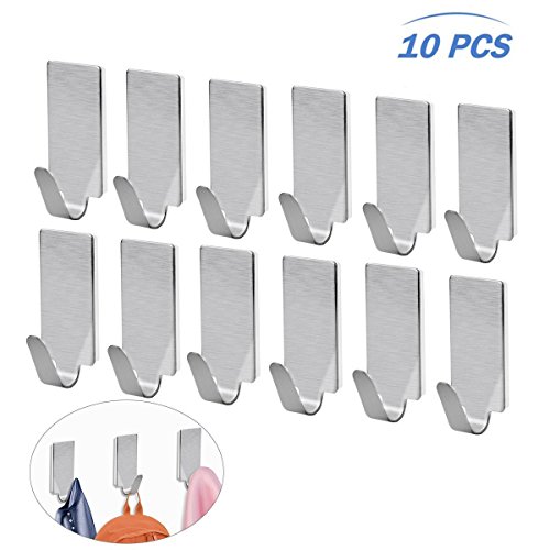 16st Selbstklebend Edelstahl HandtuchHaken Handtuch Racks Wandhaken für Küche Bad