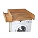 Produktbild Wickeltischaufsatz 60x70cm mit seitlicher Ablage, Buche geölt, Wickelaufsatz für Waschmaschine oder Trockner, echtes Holz