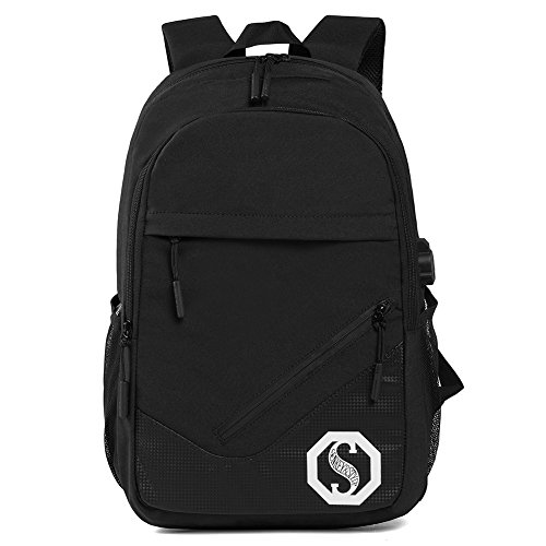 Jungen Schulrucksack Schulranzen Fluoreszierender Schulrucks  cke School bag for boys Laptop Rucksack   USB Kabel  Umh  ngetasche   Geldbeutel M  ppch