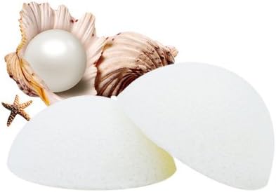 Yiwant Natural Pearl Powder Konjac Facial Sponge Complexion Deep Cleansing, Whitening,Righting,Refreshing and Smoothing, 1 Piece