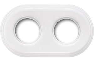 Marco de porcelana para mecanismos eléctricos vintage Garby Colonial para pared - Marco para enchufes e interruptores de pared - porcelana blanca - Marco Fontini