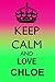 Produktbild KEEP CALM AND LOVE CHLOE KÜHLSCHRANKMAGNET