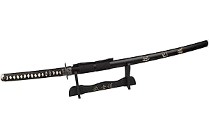 DerShogun Katana Last Samurai Metall stumpf mit Schwertständer