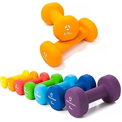 #DoYourFitness Haltères en néoprène »Peso« haltères courts dans différents poids et choix de couleurs / 0,75 kg, orange