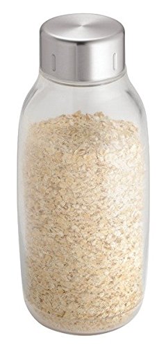 InterDesign 81520EU Onza Flasche Medium, Durchsichtig/Edelstahl Gebürstet - 5