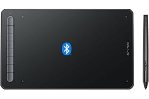 XP-PEN Tablette Graphique Wireless Deco MW Bluetooth avec X3 Stylet 8 Touches de Raccourci en 8x5 Pouces Compatible Windows Mac Android Chrome OS et Linux - Noir