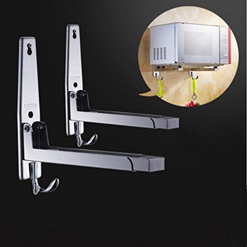 WINZSC Forno a microonde cremagliera cremagliera a muro in acciaio inox 304 in acciaio inox cremagliera gancio appendiabiti Lu 5025 (Colore : B)