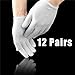 12 x COTTON GLOVES WHITE MOISTURISING LINING GLOVE HEALTH MUSIC CANVAS WORK UK Fusion (TM)