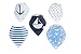 TRUBAMBI Bibs. Best Quality Bandana Baby Bibs. Perfect Baby Boy Gift set. Bib for teething babies and toddlers. 5 pcs set absorbent bibs. 100% cotton front and soft fleece back. Stylish assorted designs. (Blue)