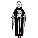 Produktbild GOKOMO Männer und Frauen, Skelett Ghost Kleidung Mantel + Horror-Maske + Handschuhe drei Stück Halloween Cosplay Set Eltern-Kind-Kostüme schwarz E
